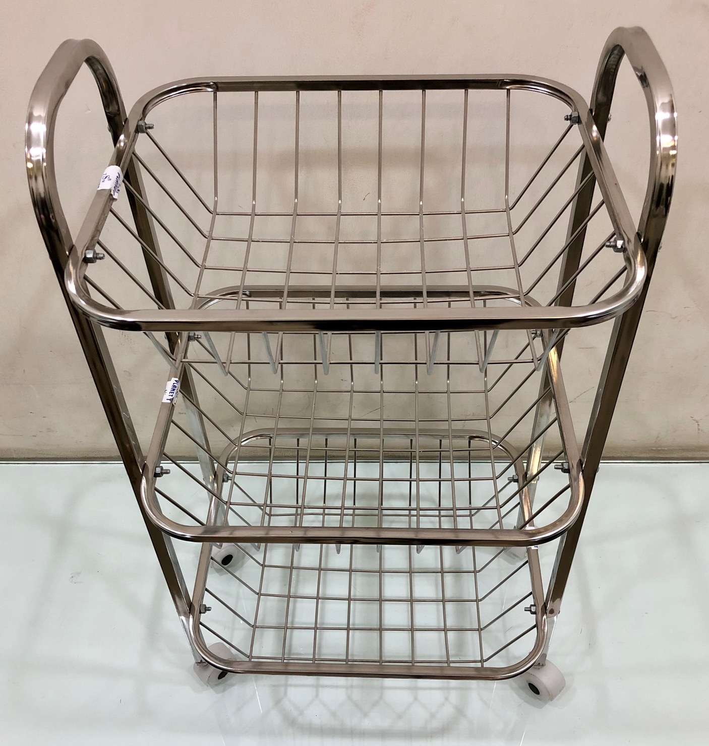 SQUARE PIPE TROLLEY 3NO